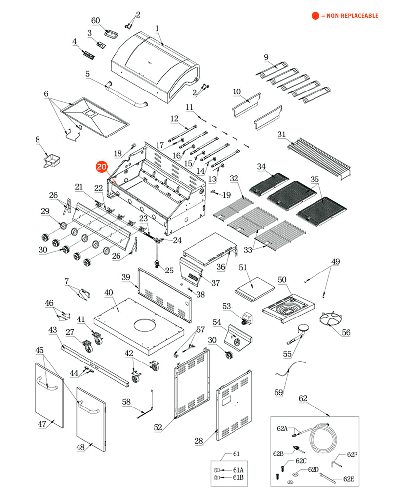 replacement grill parts for your Nexgrill 720-0882A