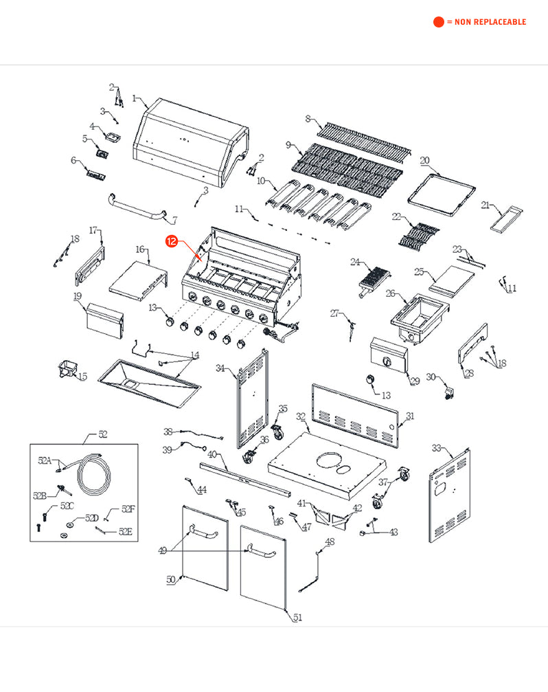 replacement grill parts for your Nexgrill 730-0896GH
