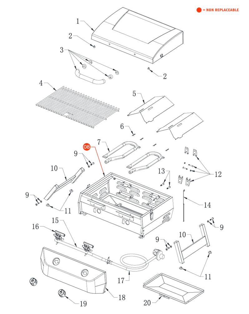 replacement grill parts for your Nexgrill 820-0007G
