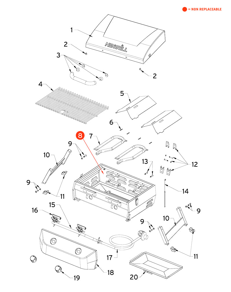 replacement grill parts for your Nexgrill 820-0007GE