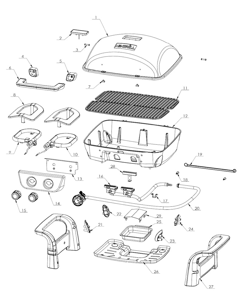 replacement grill parts for your Nexgrill 820-0072