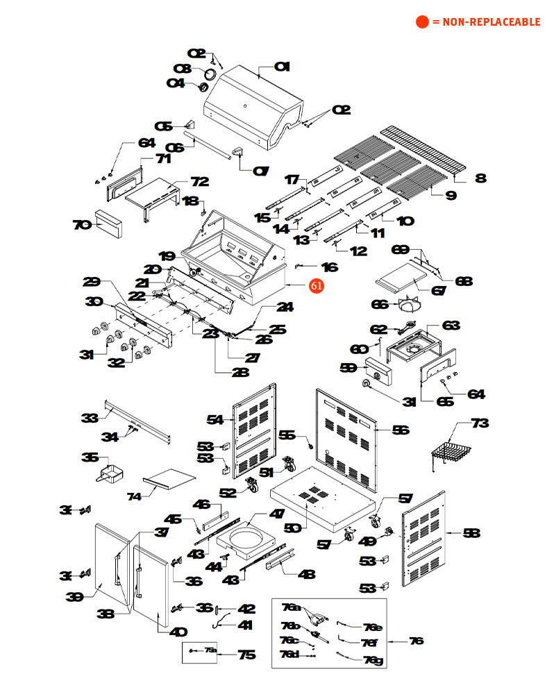 replacement grill parts for your KitchenAid 720-0733A