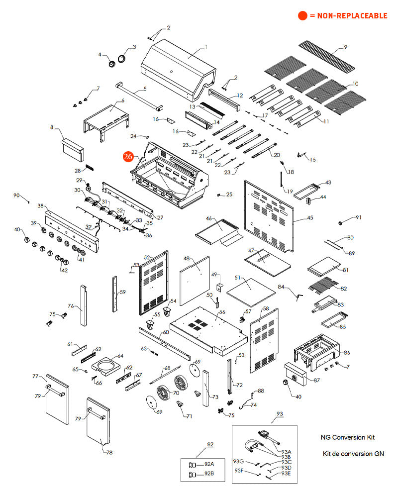 replacement grill parts for your KitchenAid 720-0856V
