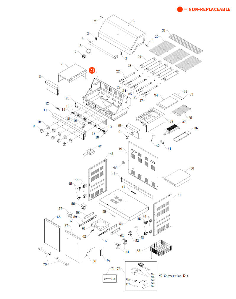replacement grill parts for your KitchenAid 720-0893G