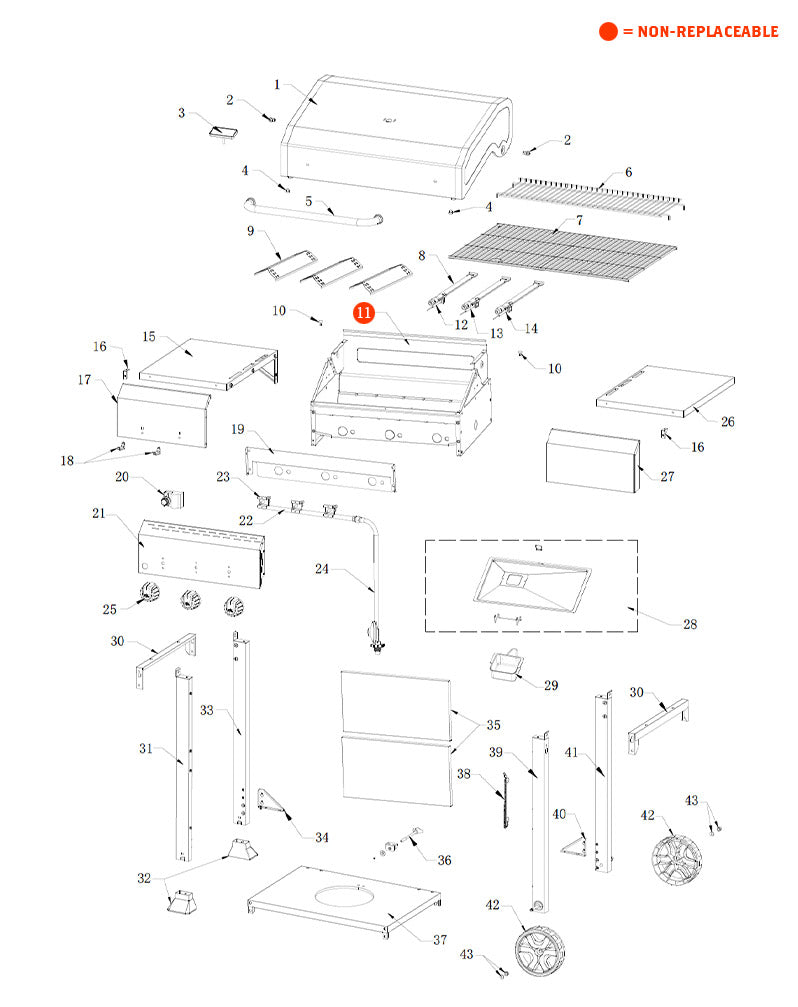 replacement grill parts for your Megamaster 720-0804D
