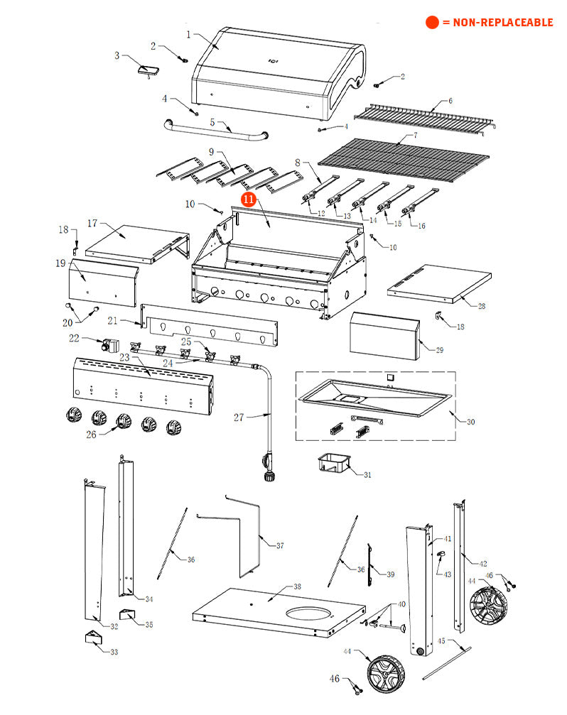 replacement grill parts for your Megamaster 720-0982