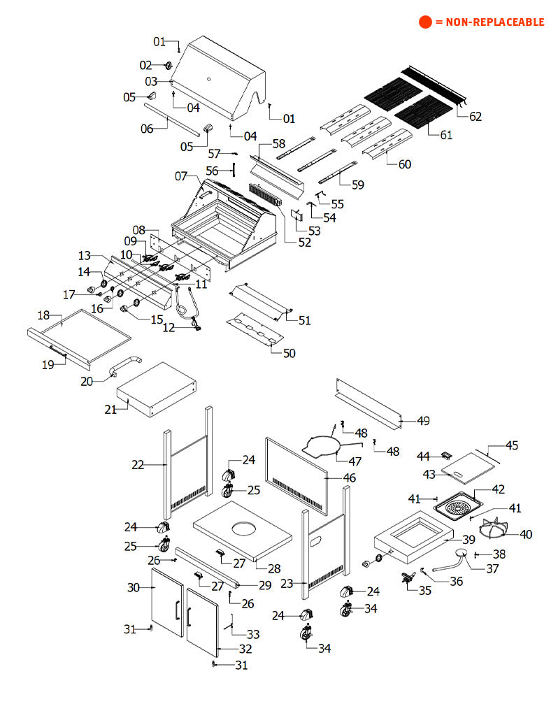 replacement grill parts for your Nexgrill 720-0543