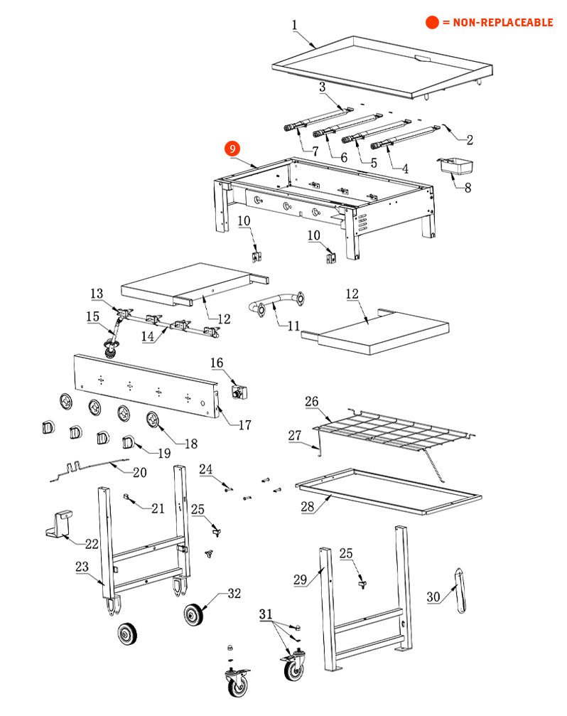 replacement grill parts for your Nexgrill 720-0786