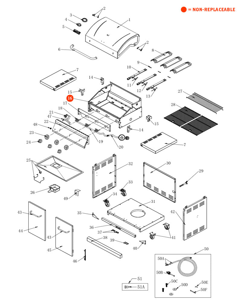 replacement grill parts for your Nexgrill 720-0830MH