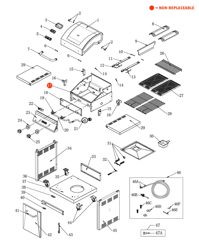 replacement grill parts for your Nexgrill 720-0864M
