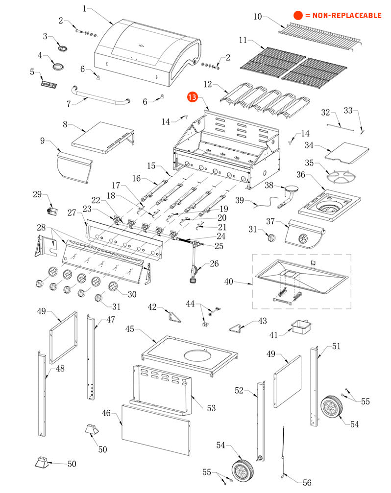 replacement grill parts for your Nexgrill 720-0888B