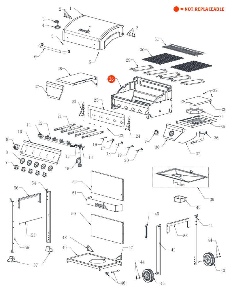 replacement grill parts for your Nexgrill 720-0888S