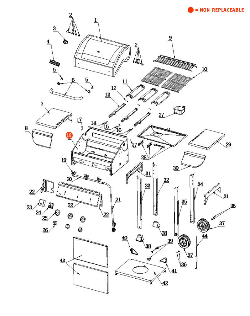 replacement grill parts for your Nexgrill 720-0894F
