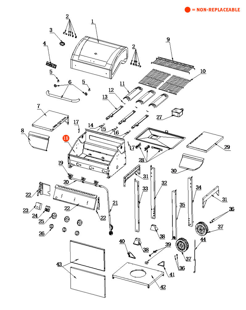 replacement grill parts for your Nexgrill 720-0894F