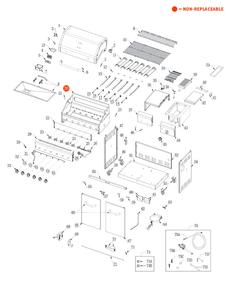 replacement grill parts for your Nexgrill 720-0896E