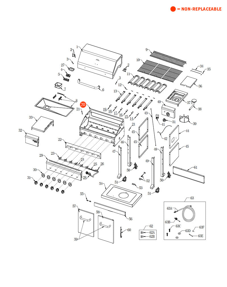 replacement grill parts for your Nexgrill 720-0898