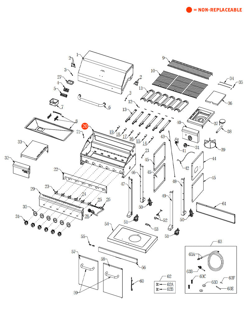 replacement grill parts for your Nexgrill 720-0898A