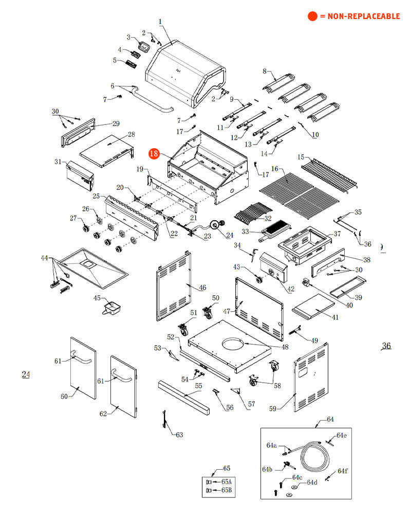 replacement grill parts for your Nexgrill 720-0958A