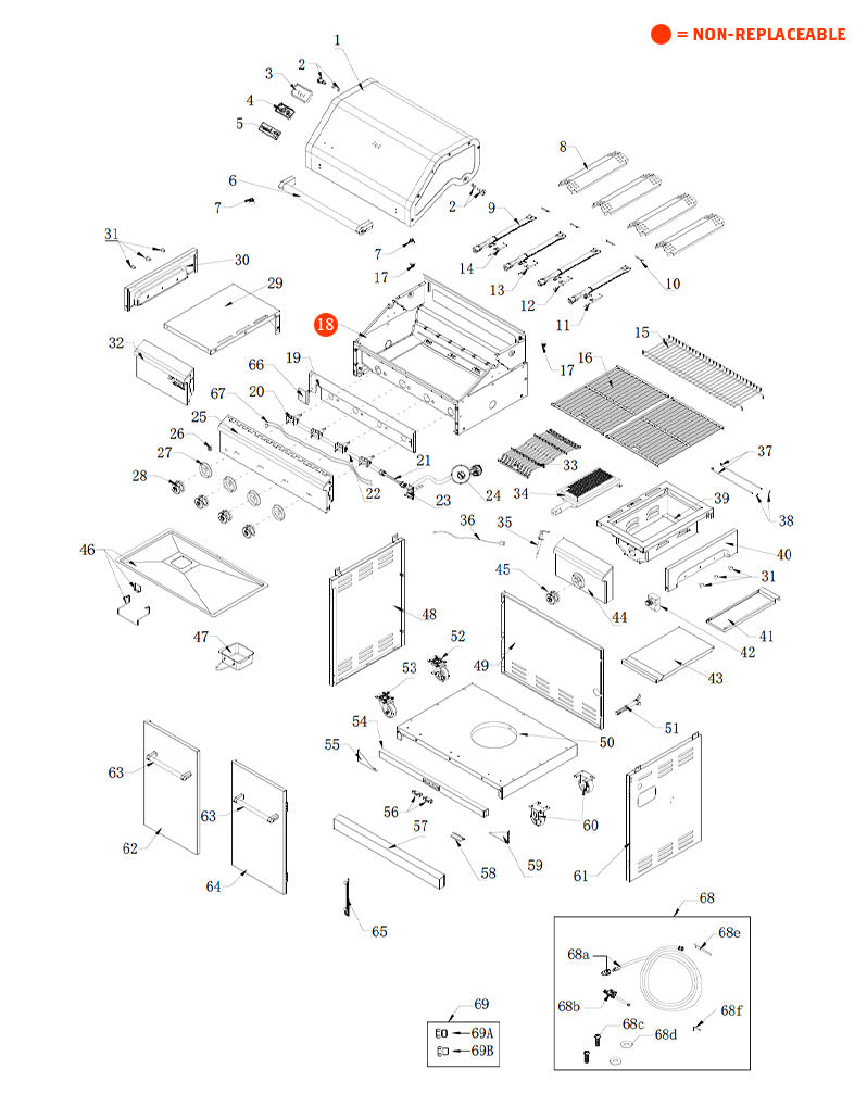 replacement grill parts for your Nexgrill 720-0958AE