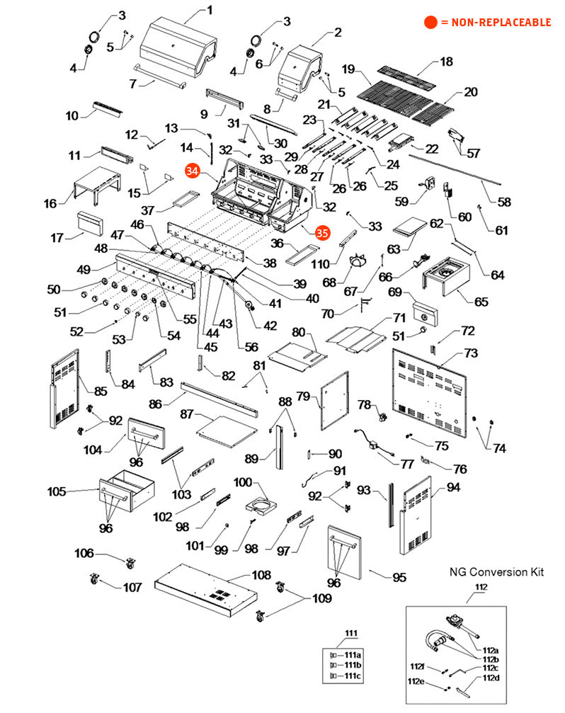 replacement grill parts for your KitchenAid 720-0826E