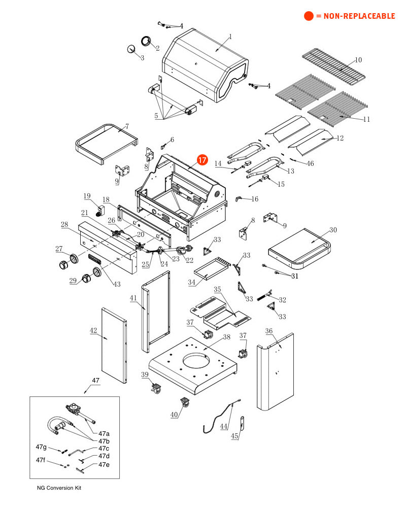 replacement grill parts for your KitchenAid 720-0891C