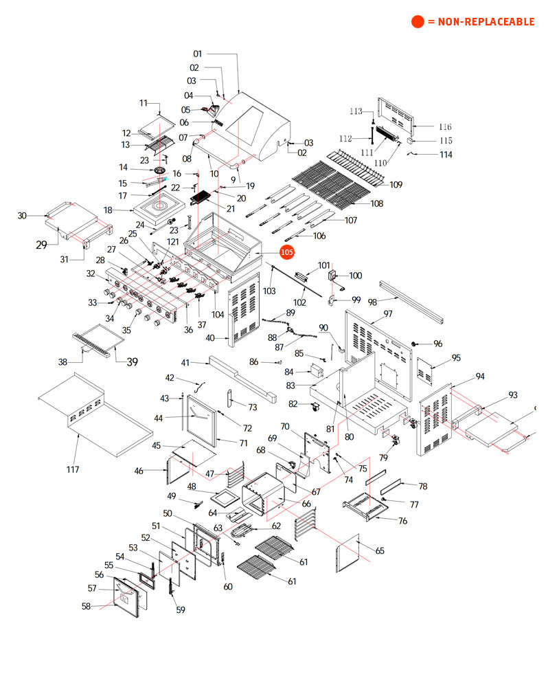 replacement grill parts for your Nexgrill 720-0536