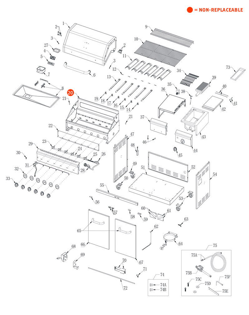 replacement grill parts for your Nexgrill 720-0896E
