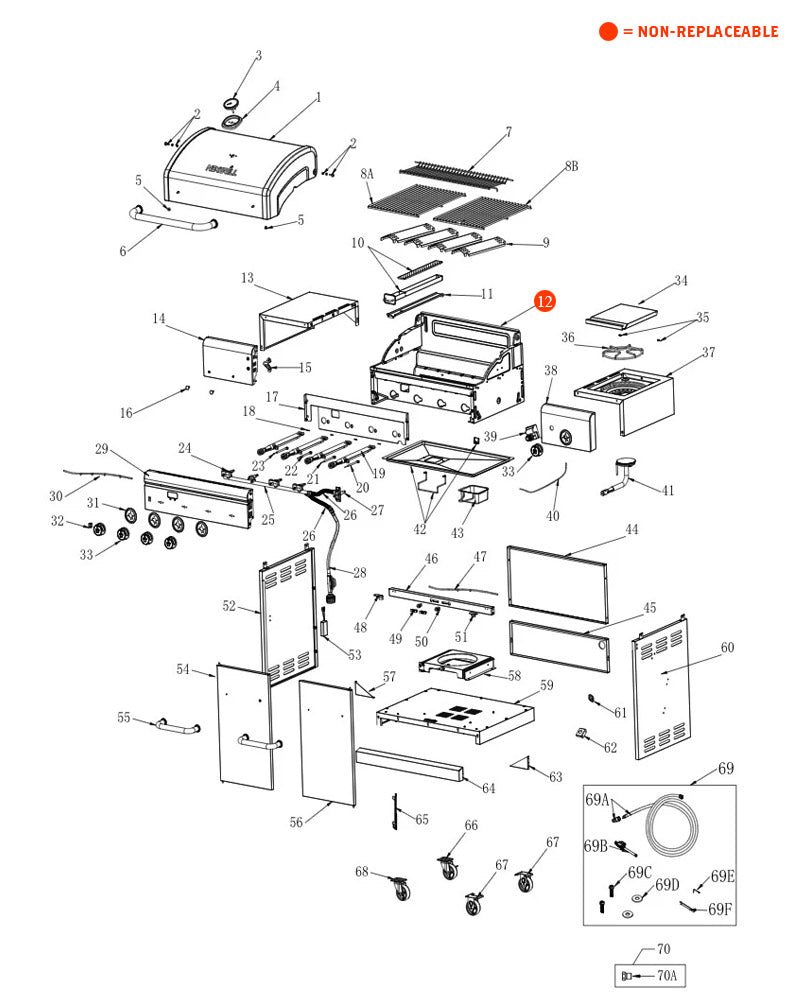 replacement grill parts for your Nexgrill 720-1008