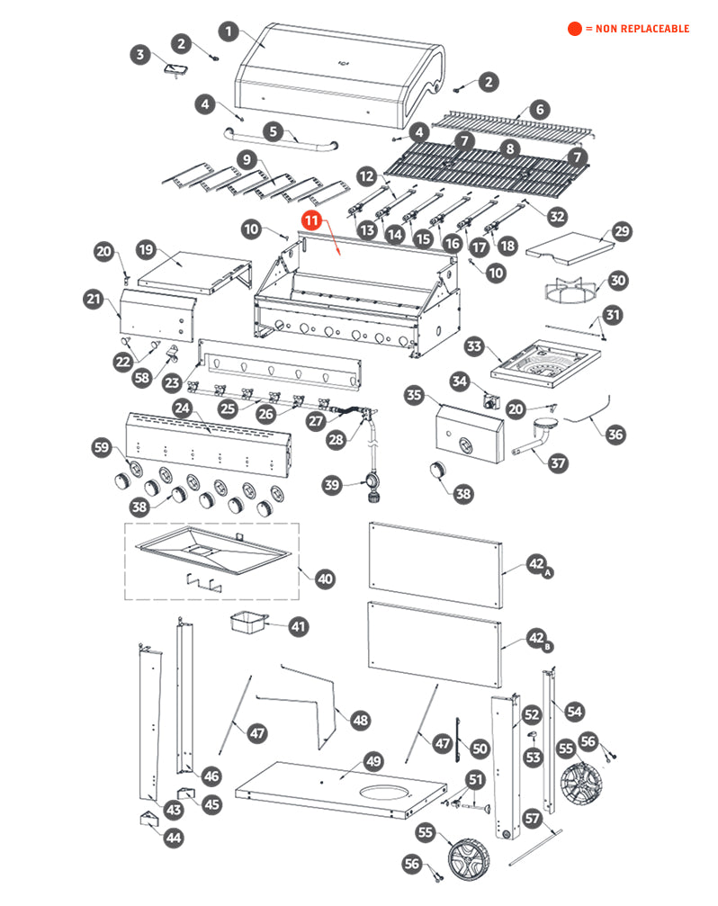 replacement grill parts for your Amazon Basics 720-0983CE