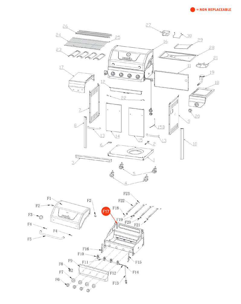 replacement grill parts for your Nexgrill 720-0830XF