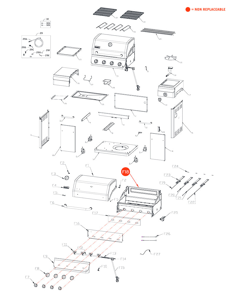 replacement grill parts for your Nexgrill 720-1126B
