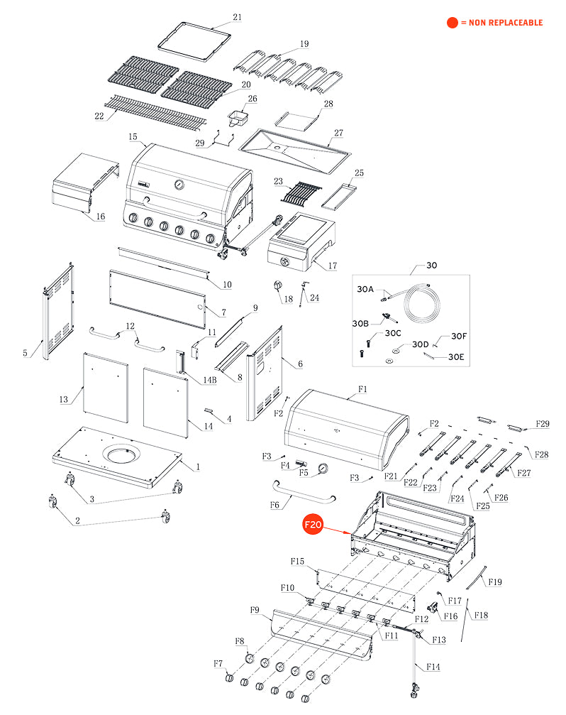 replacement grill parts for your Nexgrill 720-1136