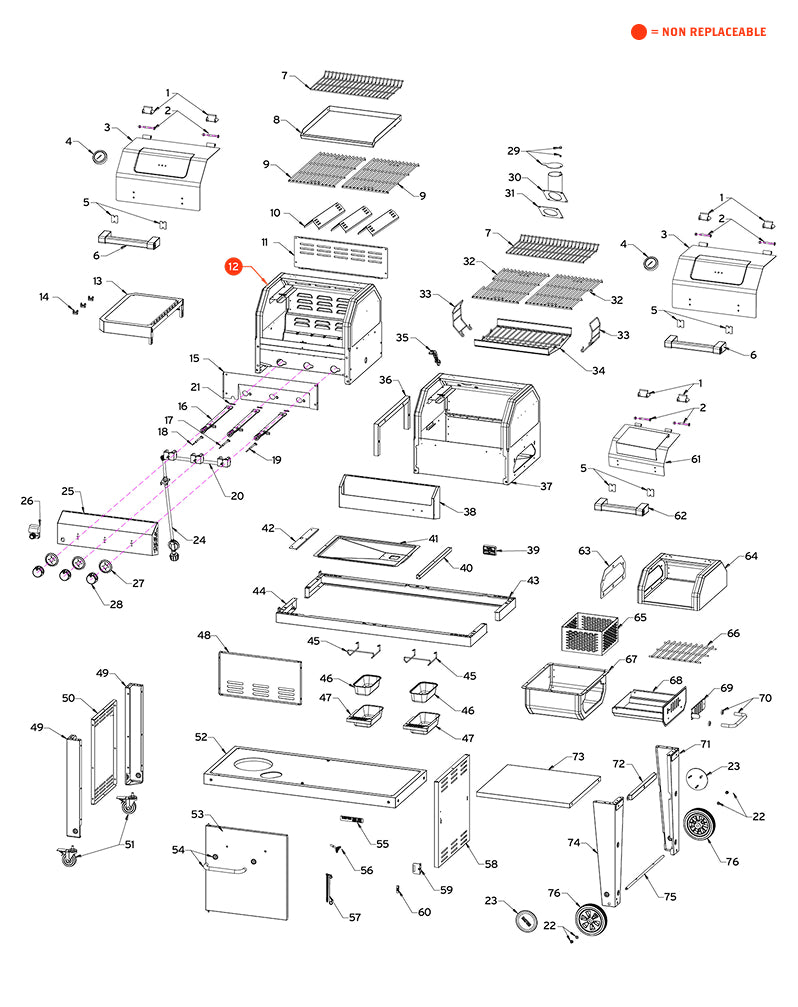 replacement grill parts for your Nexgrill 810-0072