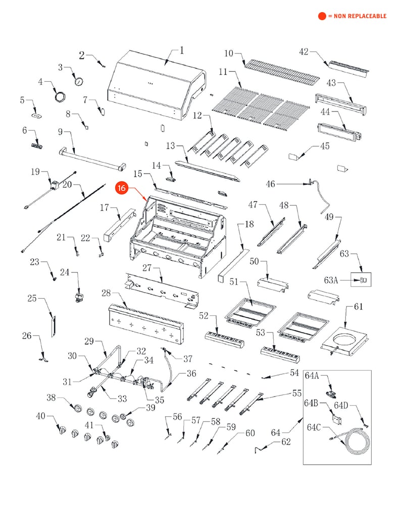replacement grill parts for your Spire 740-0788P