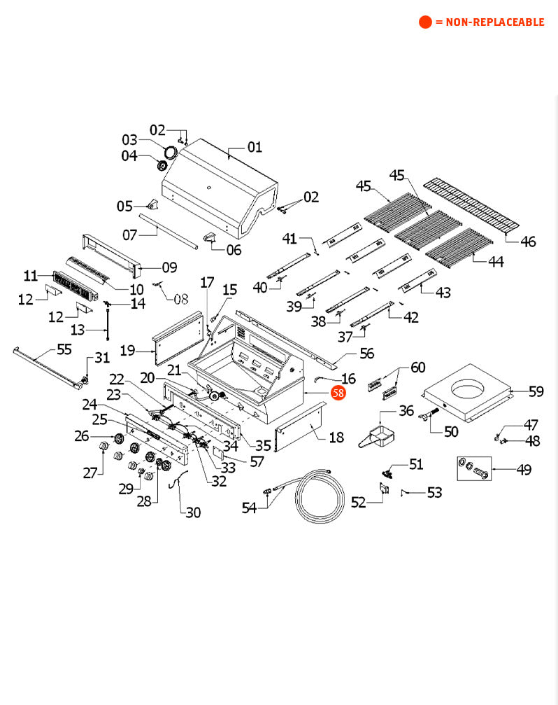 Replacement Grill Parts for KitchenAid 740-0780