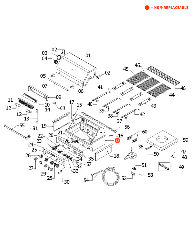 Replacement Grill Parts for KitchenAid 810-0021