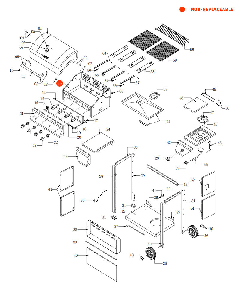 Replacement Grill Parts for Nexgrill 720-0697E