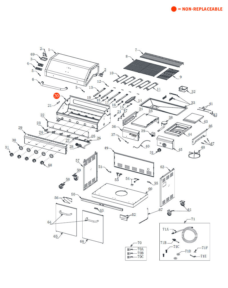 Replacement Grill Parts for Nexgrill 7200896