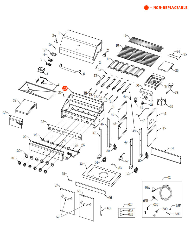 Replacement Grill Parts For Nexgrill 720 0898 3950