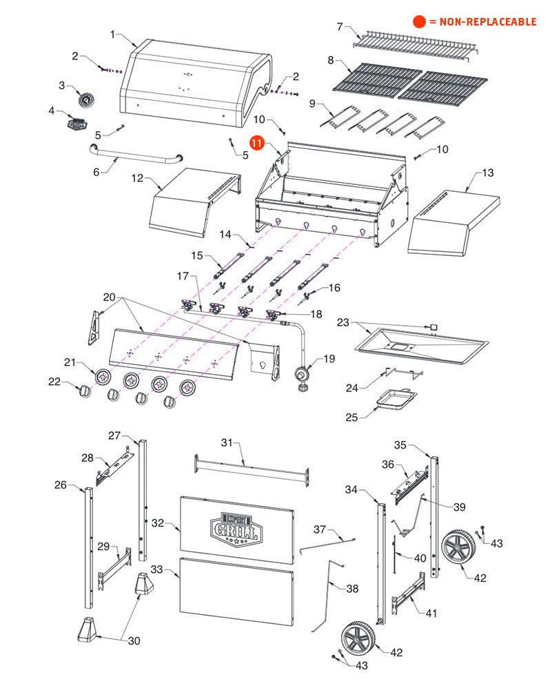 Replacement Grill Parts for Expert Grill 720 0789H