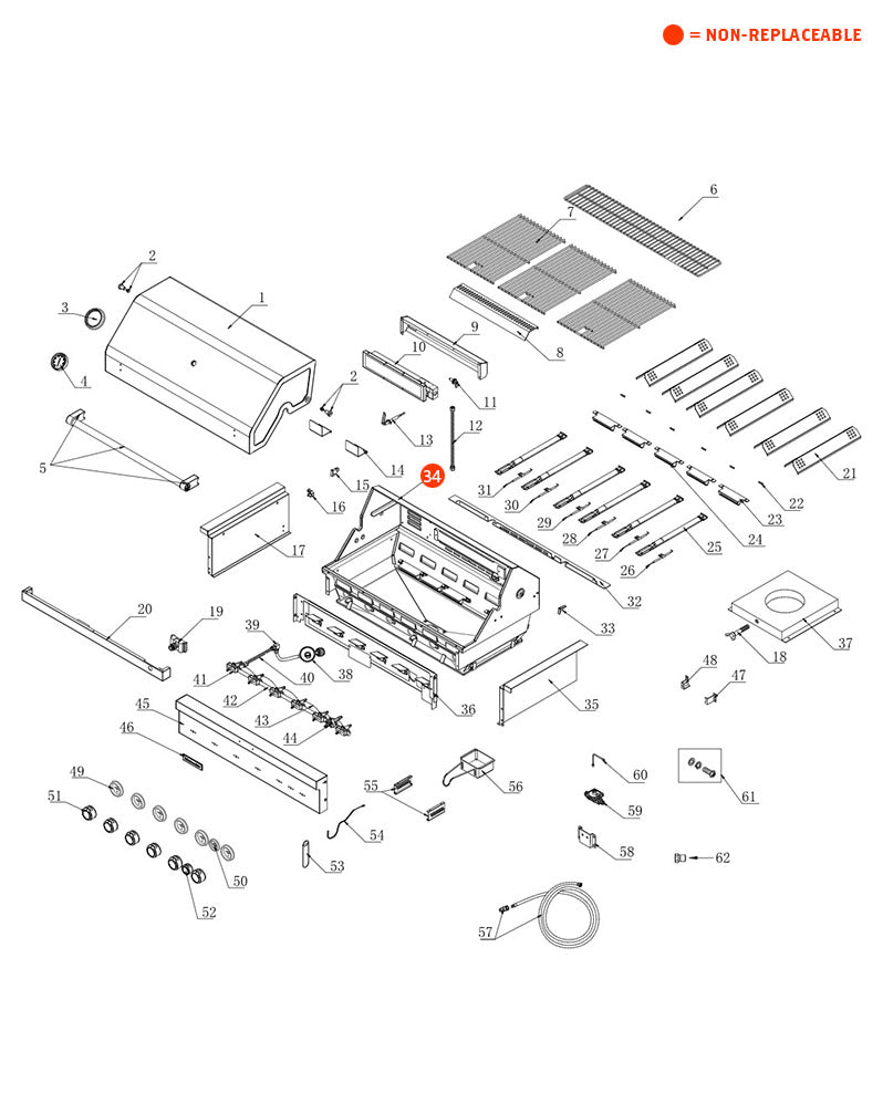 Replacement Grill Parts for KitchenAid 740-0781K