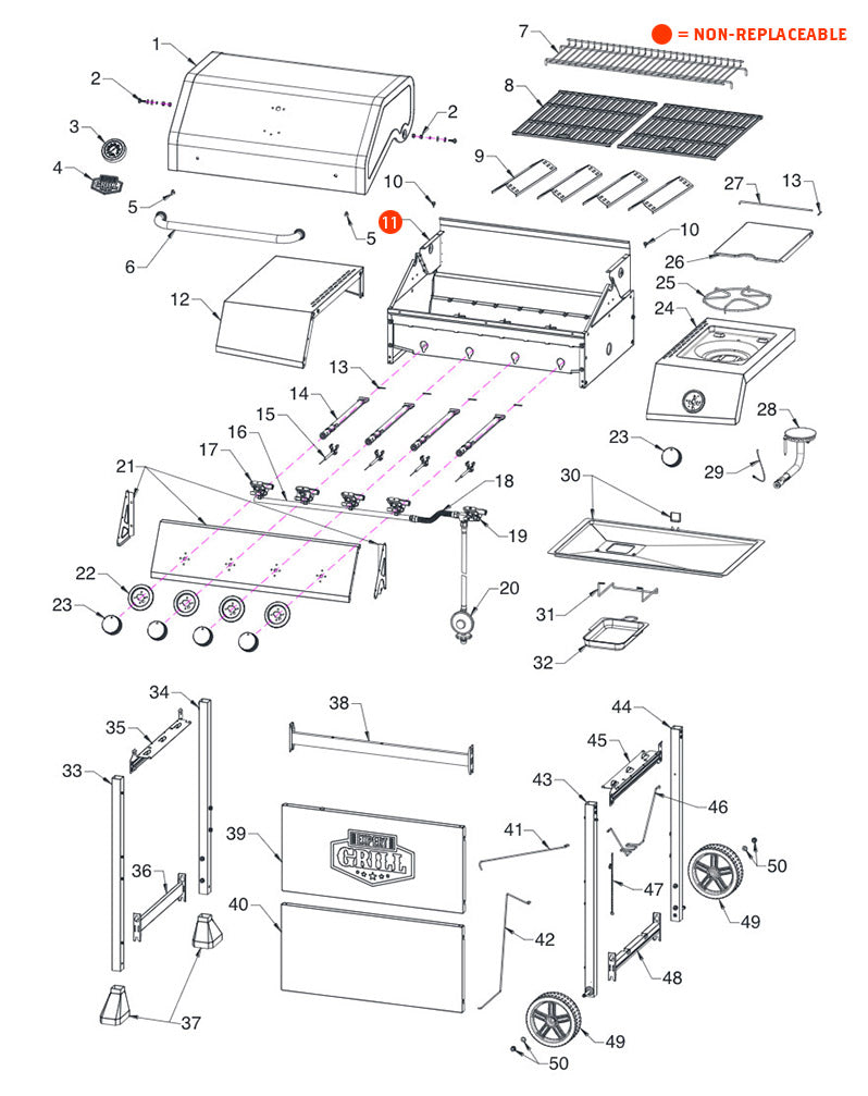 Replacement Grill Parts for Expert Grill 720-0789DE